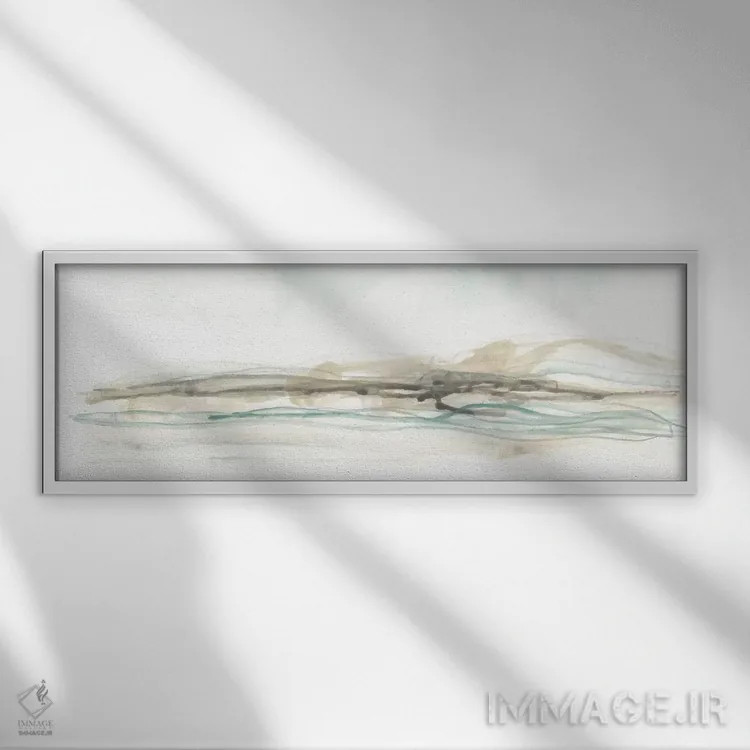 تابلو منظر تپهای روان دوم اثر جون اریکا وس - نمای قابدار سفید