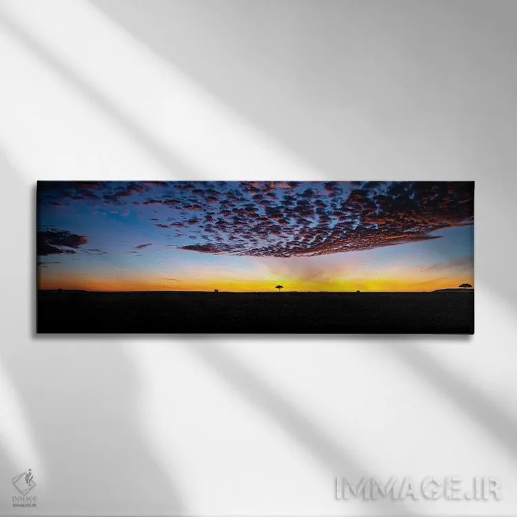 تابلو آسمان اول صبح اثر جنت فیکار - نمای روبهرو روی دیوار