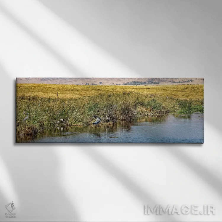 تابلو دهانه آتشفشان نگورونگورو (تانزانیا) اثر جنت فیکار - نمای روبهرو روی دیوار