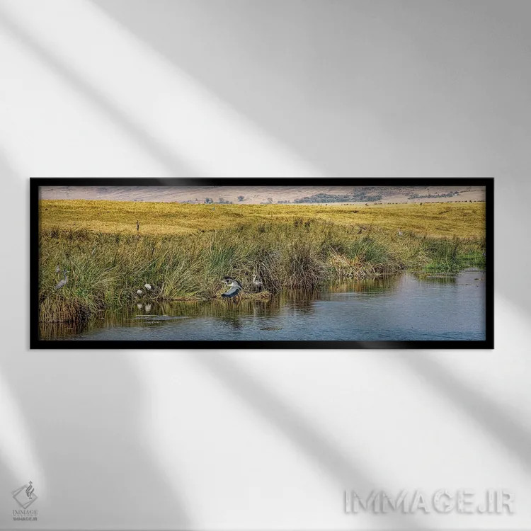 تابلو دهانه آتشفشان نگورونگورو (تانزانیا) اثر جنت فیکار - نمای قابدار مشکی