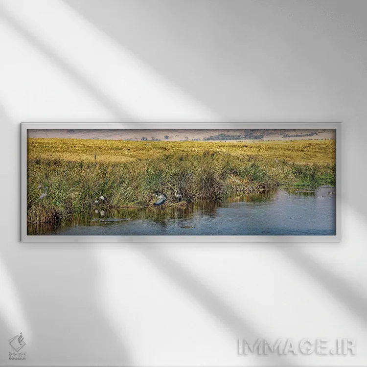 تابلو دهانه آتشفشان نگورونگورو (تانزانیا) اثر جنت فیکار - نمای قابدار سفید