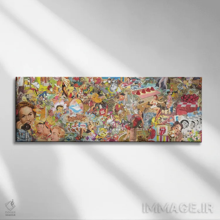 تابلو تکان دادن کلبه (یا: جشن در کلبه) اثر جان گاربت - نمای روبهرو روی دیوار