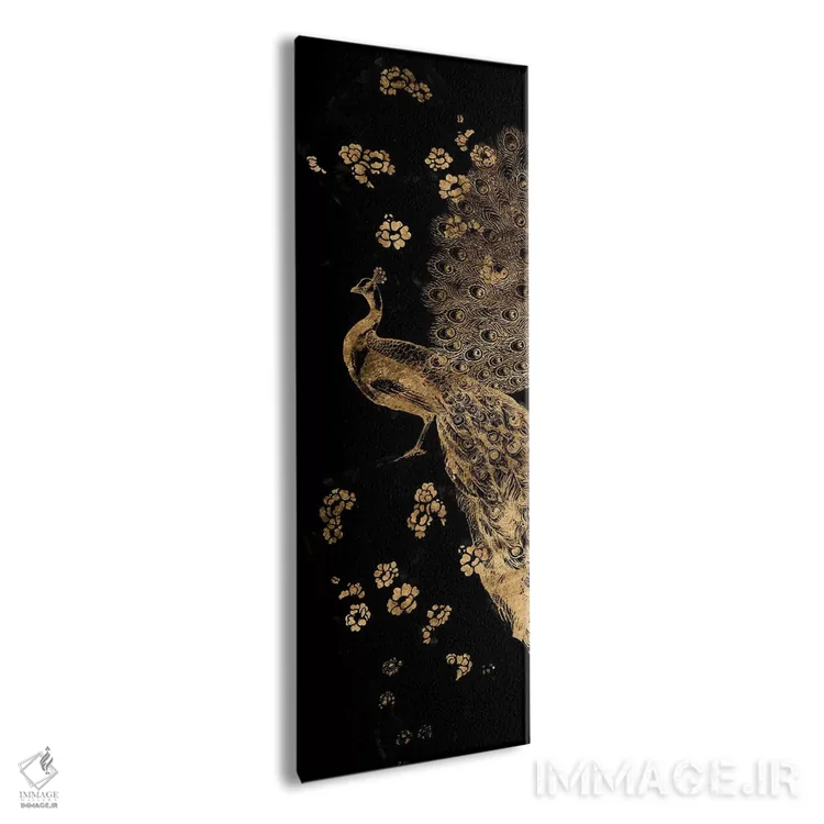 تابلو سهلت طاووس زرنشان یک اثر جنیفر گلدبرگر - نمای پرسپکتیو محصول