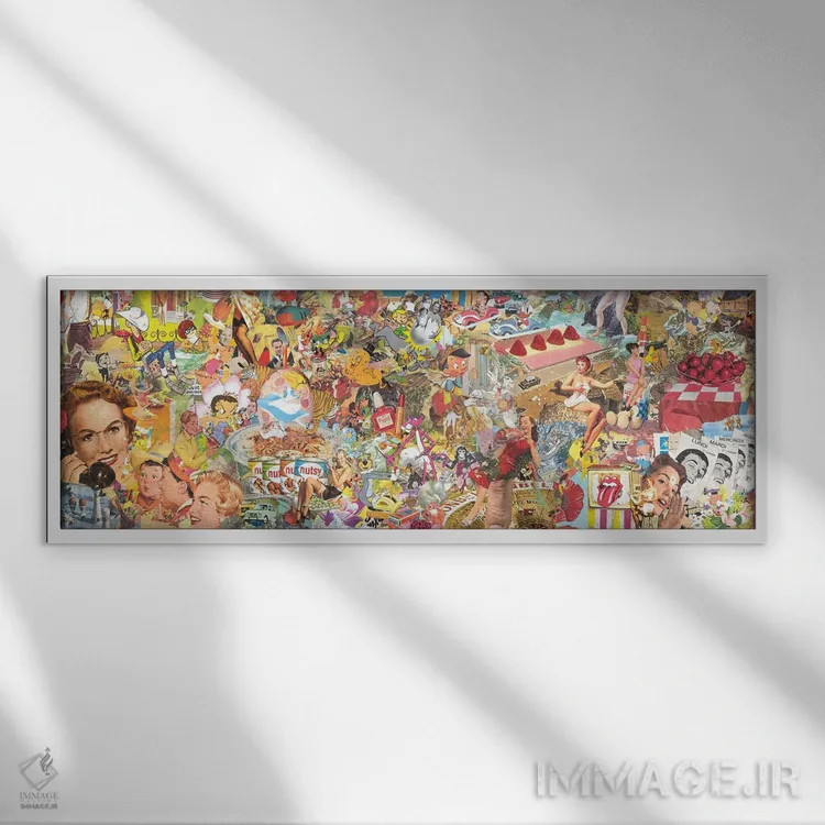 تابلو تکان دادن کلبه (یا: جشن در کلبه) اثر جان گاربت - نمای قابدار سفید