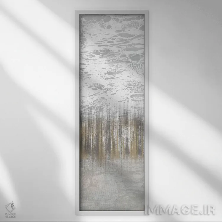 تابلو خطوط نامنظم خنثی II اثر جنیفر گلدبرگر - نمای قابدار سفید