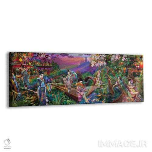 تابلو باغ گیشا اثر جامبی (نام هنری/لقب) - نمای پرسپکتیو محصول