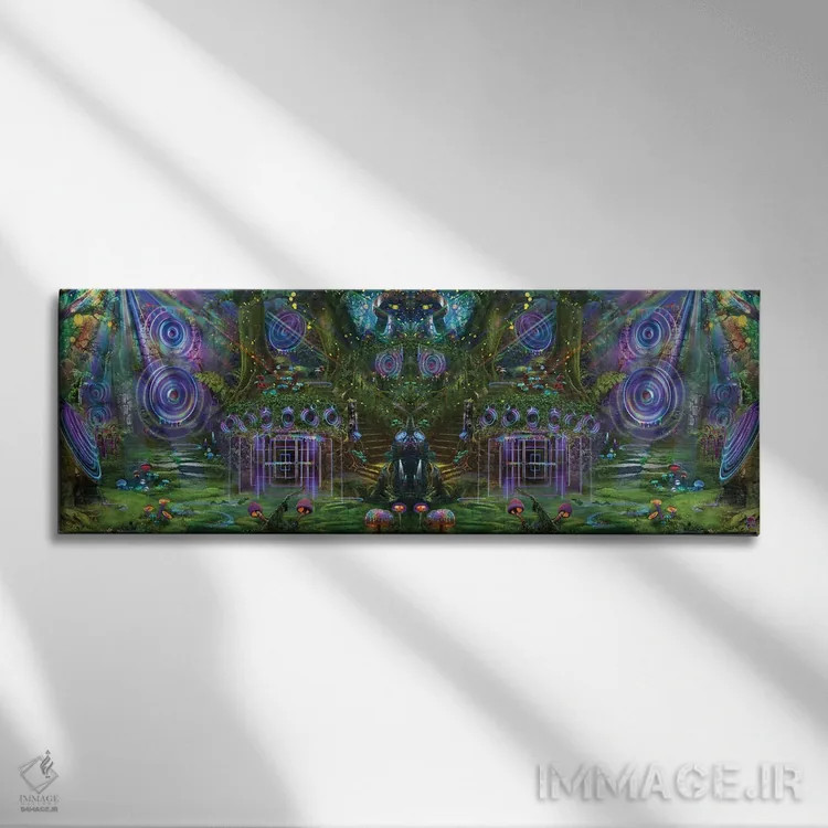 تابلو آینه باغ صدا اثر جامبی (نام هنری/لقب) - نمای روبهرو روی دیوار