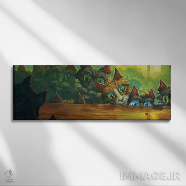 تابلو مزاحم اثر جف هینی - نمای روبهرو روی دیوار