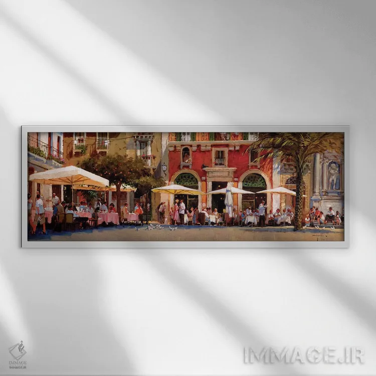 تابلو محل ملاقات اثر جان هاسکینز - نمای قابدار سفید