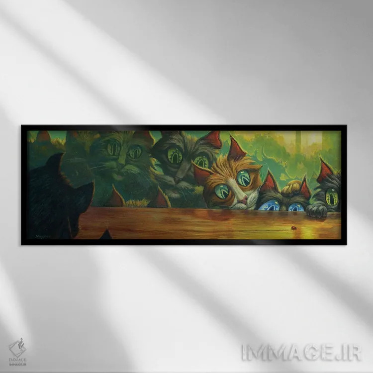 تابلو مزاحم اثر جف هینی - نمای قابدار مشکی