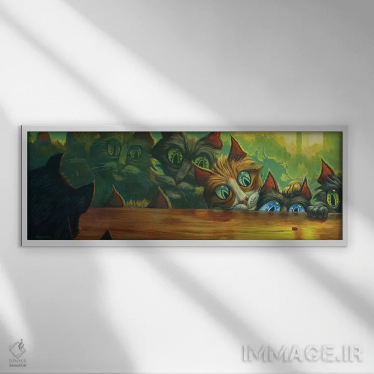 تابلو مزاحم اثر جف هینی - نمای قابدار سفید