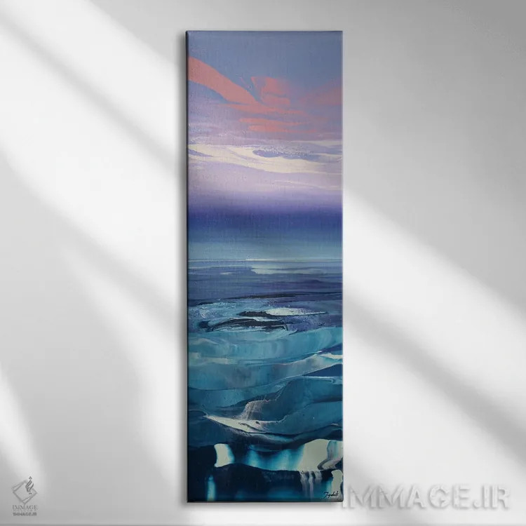 تابلو آبهای فیروزهای ۴ اثر جیکوب جوگاشویلی - نمای روبهرو روی دیوار