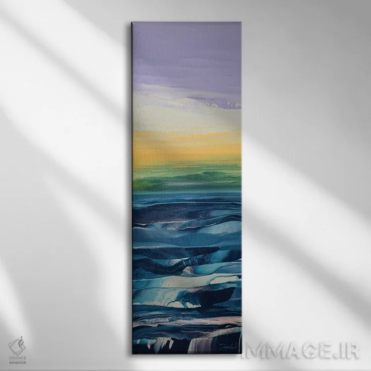 تابلو آبهای فیروزهای ۵ اثر جیکوب جوگاشویلی - نمای روبهرو روی دیوار