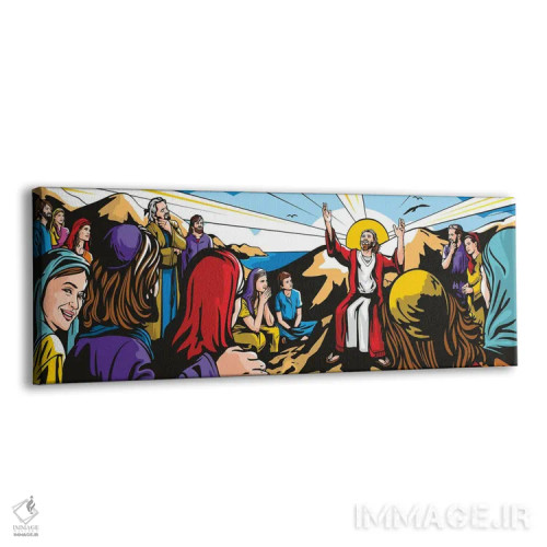 تابلو موعظه بر فراز کوه (داستان مسیحیت) اثر جیمز لی - نمای پرسپکتیو محصول