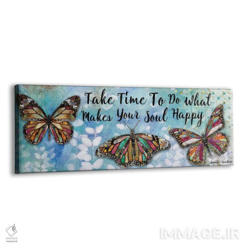 تابلو زمان بگذار برای سهگانه پروانه اثر جنیفر لمباین - نمای پرسپکتیو محصول