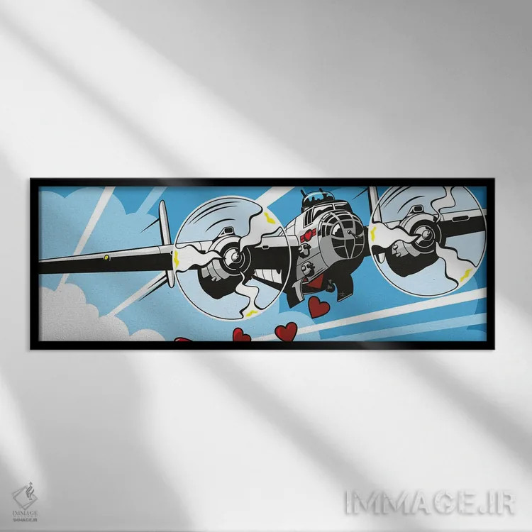 تابلو عشق بورزید اثر جیمز لی - نمای قابدار مشکی