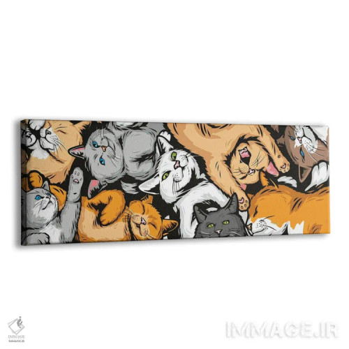 تابلو گربههای دراز اثر جیمز لی - نمای پرسپکتیو محصول