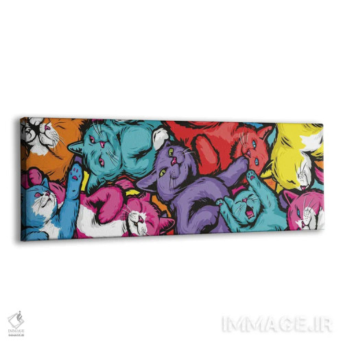 تابلو گربههای ژلهلوبیایی دراز اثر جیمز لی - نمای پرسپکتیو محصول