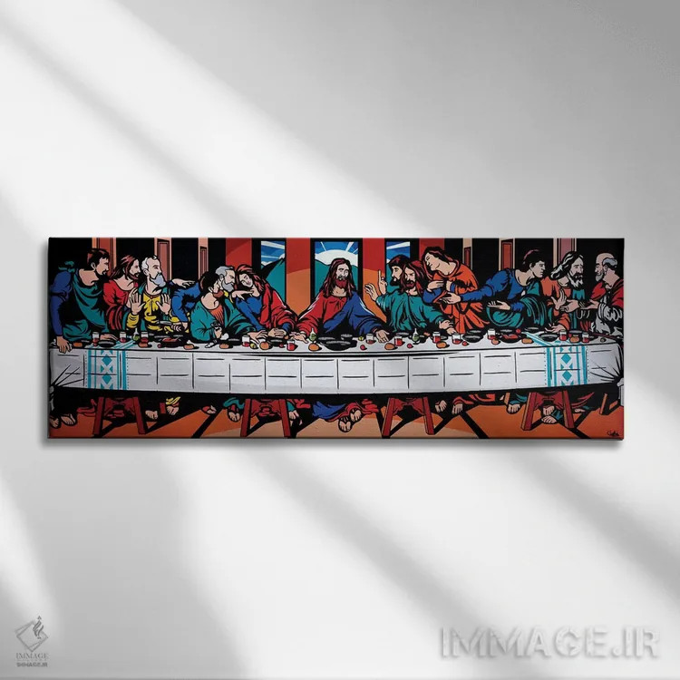 تابلو شام آخر اثر جیمز لی - نمای روبهرو روی دیوار