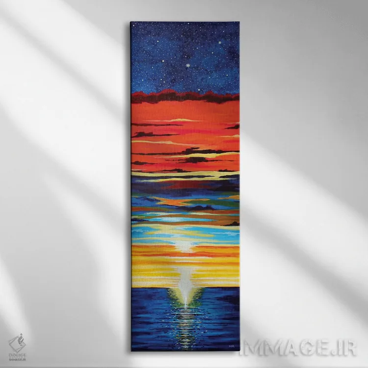 تابلو غروب به مثابه نماد الهی اثر جری لی کرک - نمای روبهرو روی دیوار