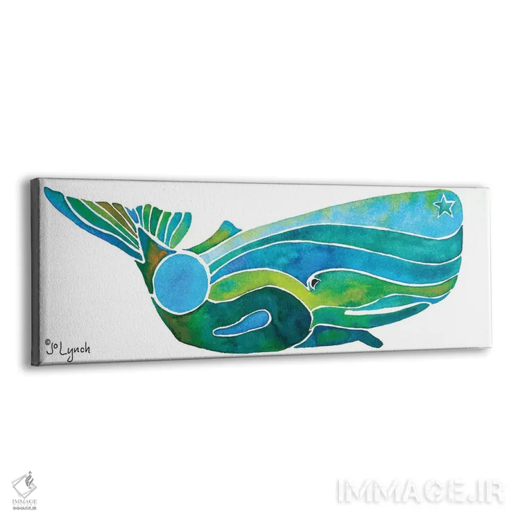 تابلو نهنگ عنبر روی موج اثر جو لینچ - نمای پرسپکتیو محصول