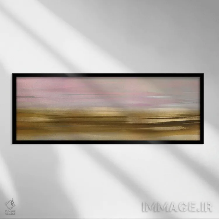 تابلو هجوم طلای صورتی ۳ اثر جیک مسینا - نمای قابدار مشکی