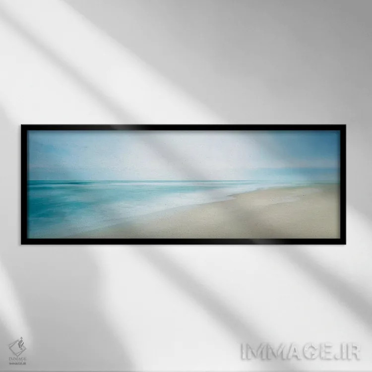 تابلو پانورامای منظره ساحلی VIII اثر جیمز مکلافلین - نمای قابدار مشکی