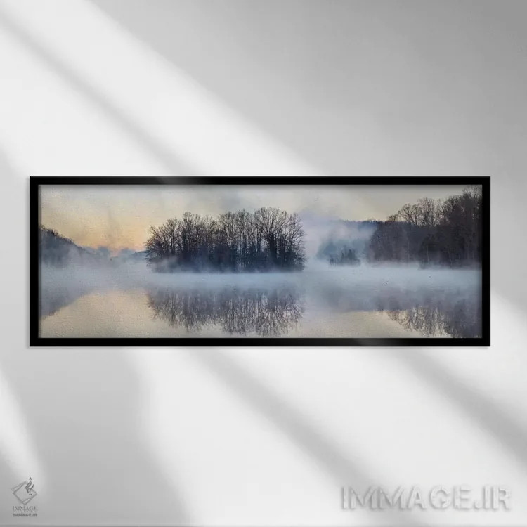 تابلو صحنهای روی آب VIII اثر جیمز مکلافلین - نمای قابدار مشکی