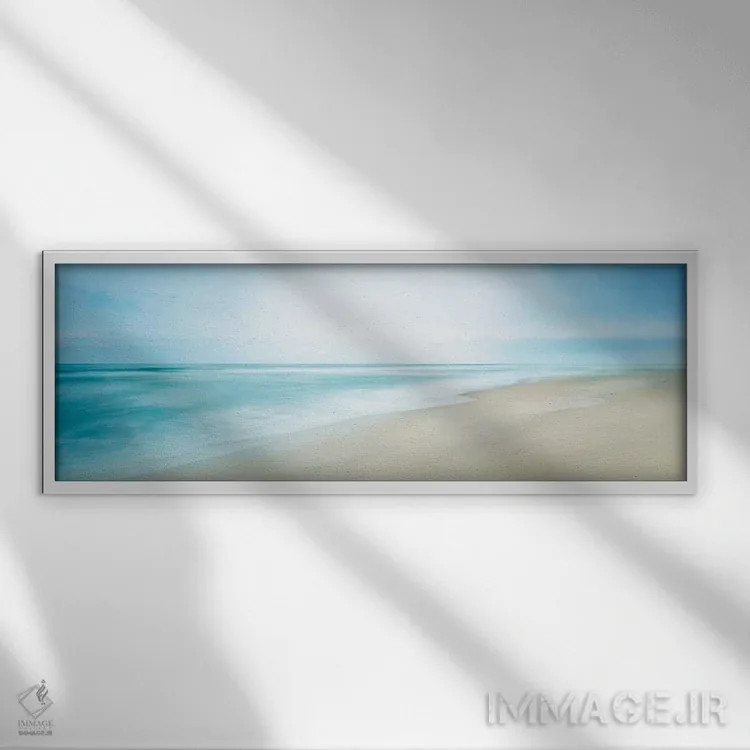 تابلو پانورامای منظره ساحلی VIII اثر جیمز مکلافلین - نمای قابدار سفید
