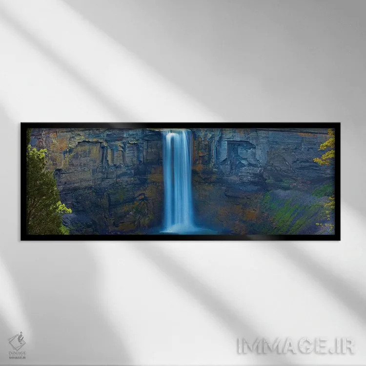 تابلو پانورامای آبشار I اثر جیمز مکلافلین - نمای قابدار مشکی