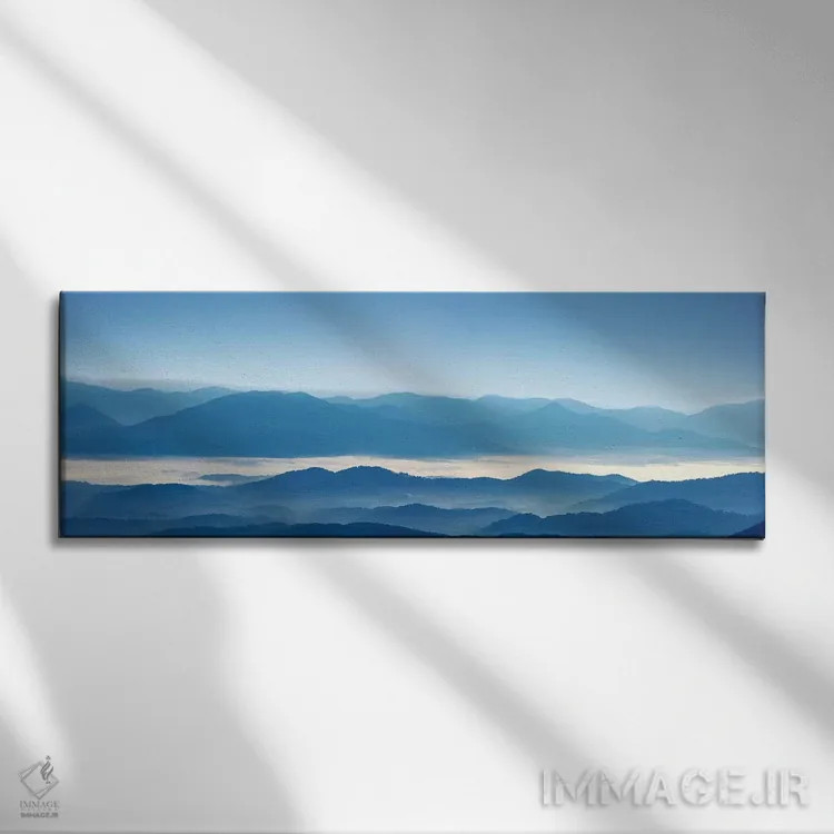 تابلو کوههای مهآلود XII اثر جیمز مکلافلین - نمای روبهرو روی دیوار