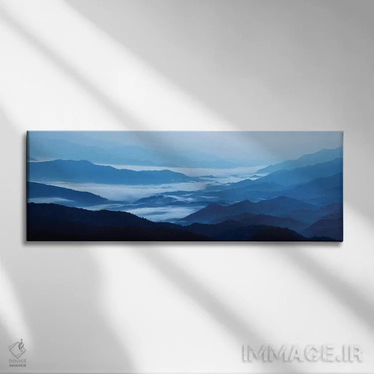 تابلو کوههای مهآلود XIII اثر جیمز مکلافلین - نمای روبهرو روی دیوار