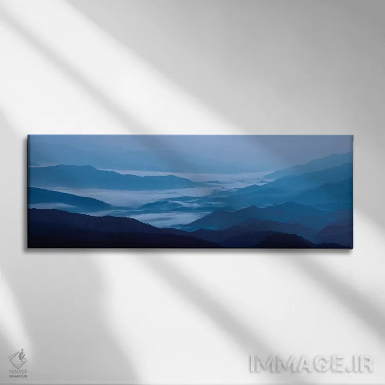 تابلو کوهستان مهآلود VIII اثر جیمز مکلافلین - نمای روبهرو روی دیوار