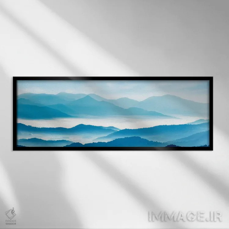 تابلو کوههای مهآلود XI اثر جیمز مکلافلین - نمای قابدار مشکی