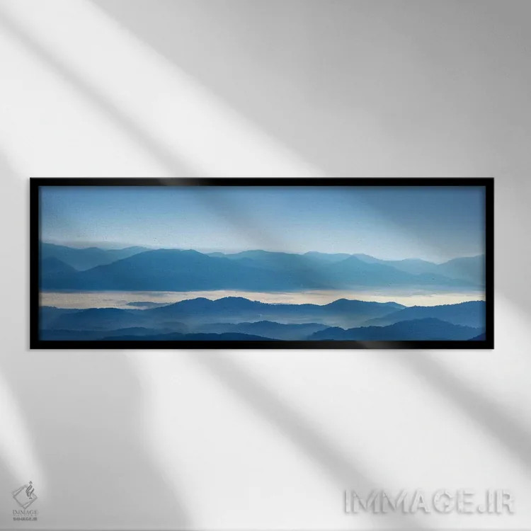 تابلو کوههای مهآلود XII اثر جیمز مکلافلین - نمای قابدار مشکی