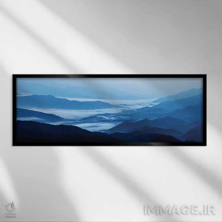 تابلو کوههای مهآلود XIII اثر جیمز مکلافلین - نمای قابدار مشکی