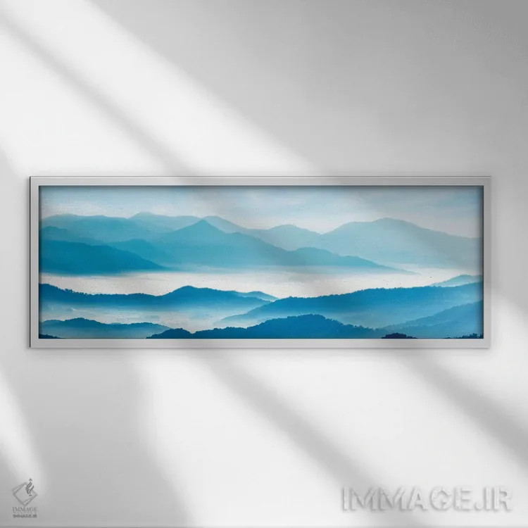 تابلو کوههای مهآلود XI اثر جیمز مکلافلین - نمای قابدار سفید