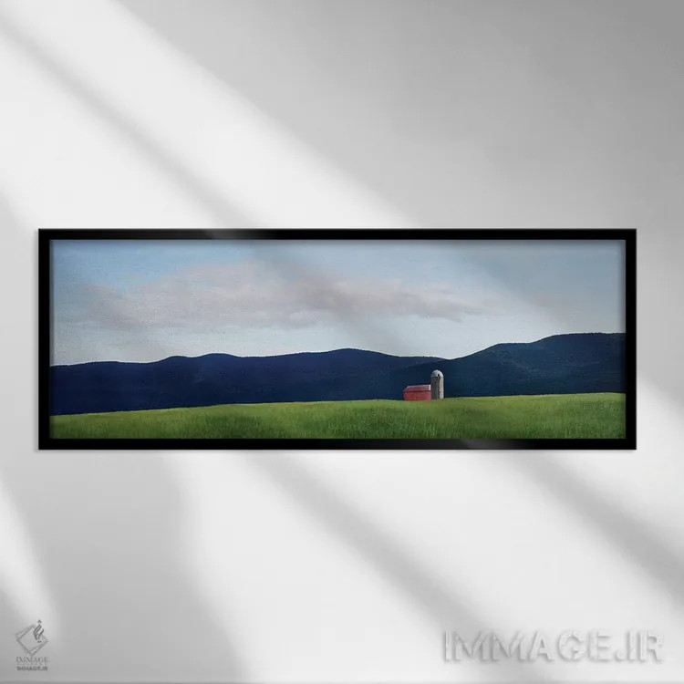 تابلو مزرعه و روستا VIII اثر جیمز مکلافلین - نمای قابدار مشکی