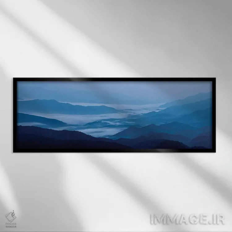 تابلو کوهستان مهآلود VIII اثر جیمز مکلافلین - نمای قابدار مشکی