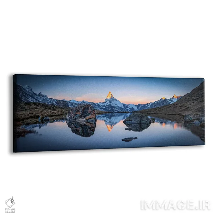 تابلو پانورامای دریاچه استلیزی و کوه ماترهورن اثر یان بکه - نمای پرسپکتیو محصول