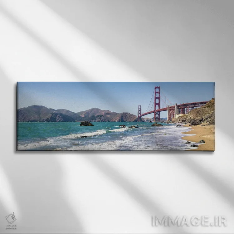 تابلو San Francisco, California, Usa,پل گلدن گیت از ساحل مارشال، سانفرانسیسکو (کالیفرنیا) اثر یان بکه - نمای روبهرو روی دیوار