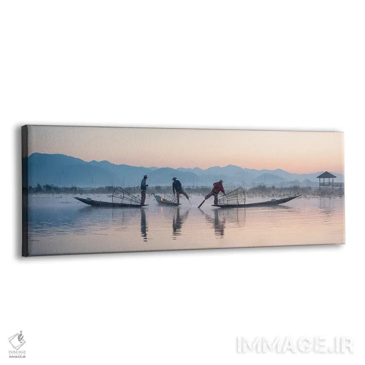 تابلو Inle Lake, Myanmar,ماهیگیران سنتی اینتا، دریاچه اینله، میانمار اثر یان بکه - نمای پرسپکتیو محصول