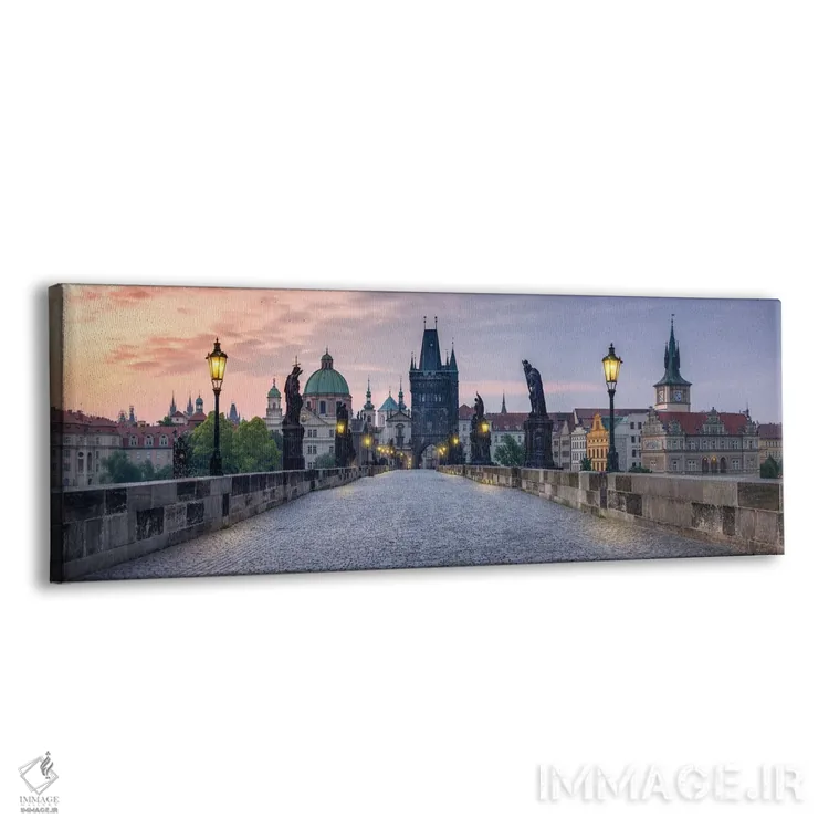 تابلو Czech Republic,نمای پانوراما از پل چارلز در پراگ، جمهوری چک اثر یان بکه - نمای پرسپکتیو محصول