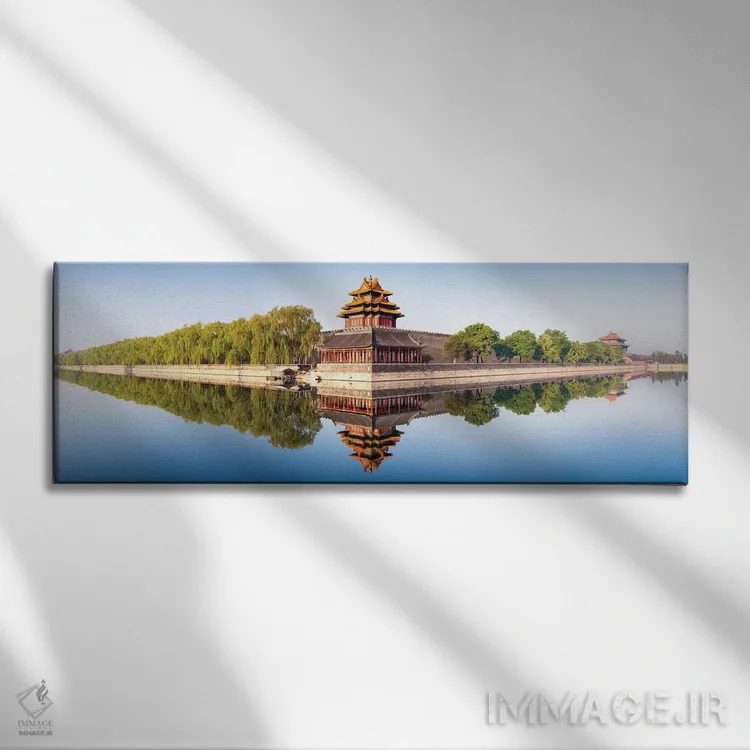 تابلو برج دیدبانی شهر ممنوعه در پکن اثر یان بکه - نمای روبهرو روی دیوار