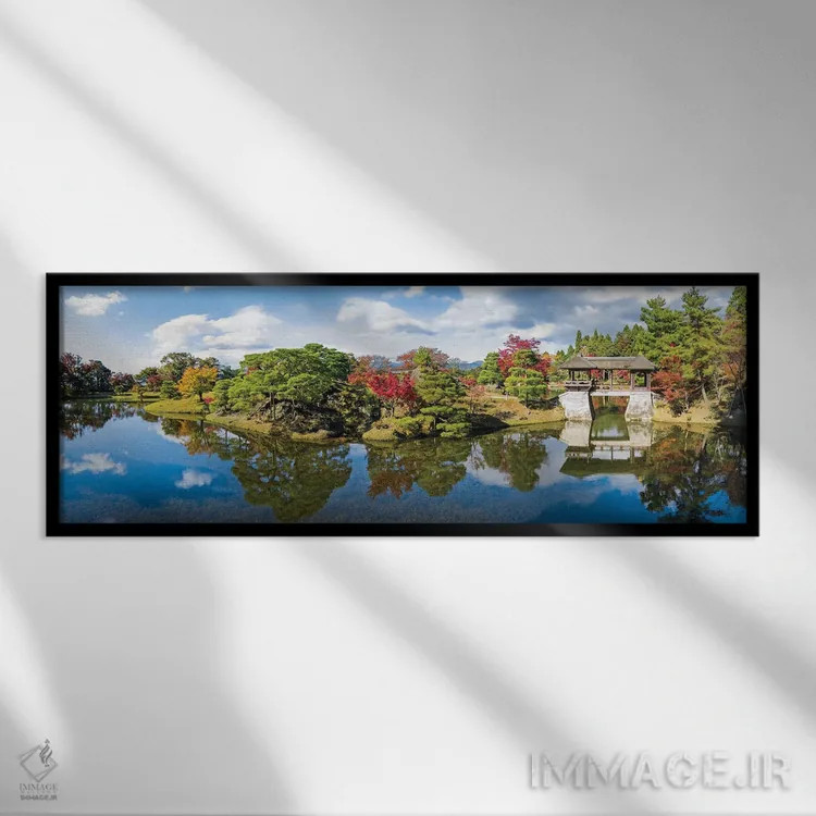 تابلو Kyoto, Japan,ویلای امپراتوری شوگاکوئین، کیوتو، ژاپن اثر یان بکه - نمای قابدار مشکی