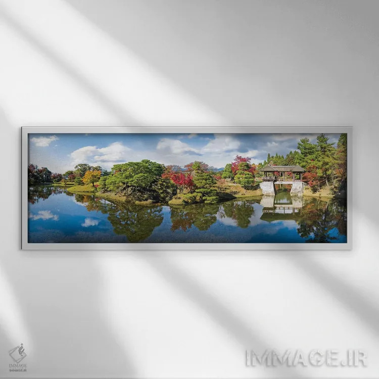 تابلو Kyoto, Japan,ویلای امپراتوری شوگاکوئین، کیوتو، ژاپن اثر یان بکه - نمای قابدار سفید