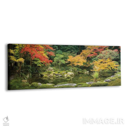 تابلو Kyoto, Japan,نمای پانورامای یک باغ ژاپنی در فصل پاییز، کیوتو، ژاپن اثر یان بکه - نمای پرسپکتیو محصول