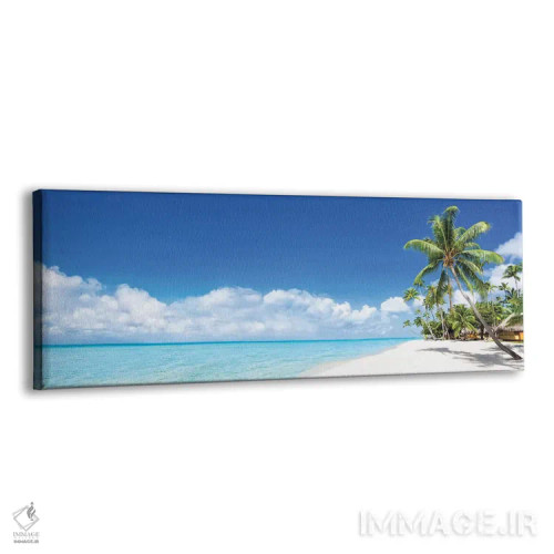تابلو پانورامای ساحل گرمسیری در بورا بورا اثر یان بکه - نمای پرسپکتیو محصول