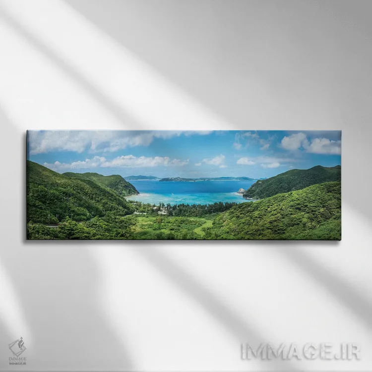 تابلو Tokashiki Island, Kerama Islands Group, Okinawa,پانورامای ساحل توکاشیکو، جزیره توکاشیکی، مجمعالجزایر کراما، اوکیناوا اثر یان بکه - نمای روبهرو روی دیوار