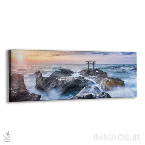 تابلو دروازه توری معبد اوآرای ایسوساکی هنگام طلوع آفتاب اثر یان بکه - نمای پرسپکتیو محصول